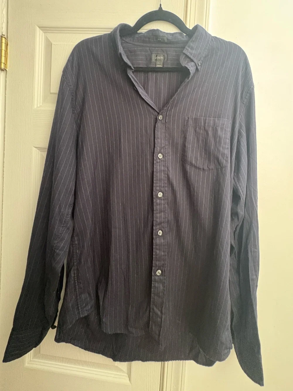 Men's J.Crew Navy Pinstripe Button-Up Shirt